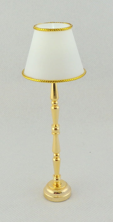 Melody Jane Dolls Houses Dollhouse LED Brass Floor LAMP