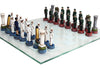 Army vs Navy Chess Set with Glass Board New