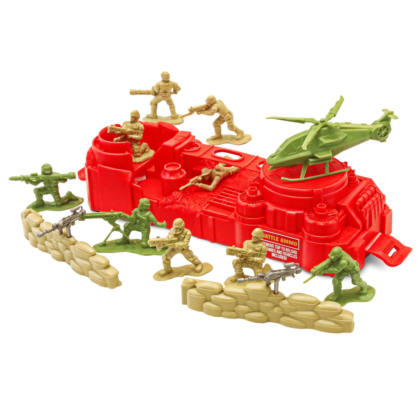 Lanard The Corps! Universe Army Playset - 104 Pieces, 3 Troop Army Set, Battle Base Lid, Carry Handle Case, Kids Ages 3+
