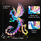 3D Metal Model Kits, Mechanical Undead Bird Seven Colors 3D Metal Puzzle,Steel Mythology Animal Series DIY Brain Teasers Simple 3D Puzzles Home Decor