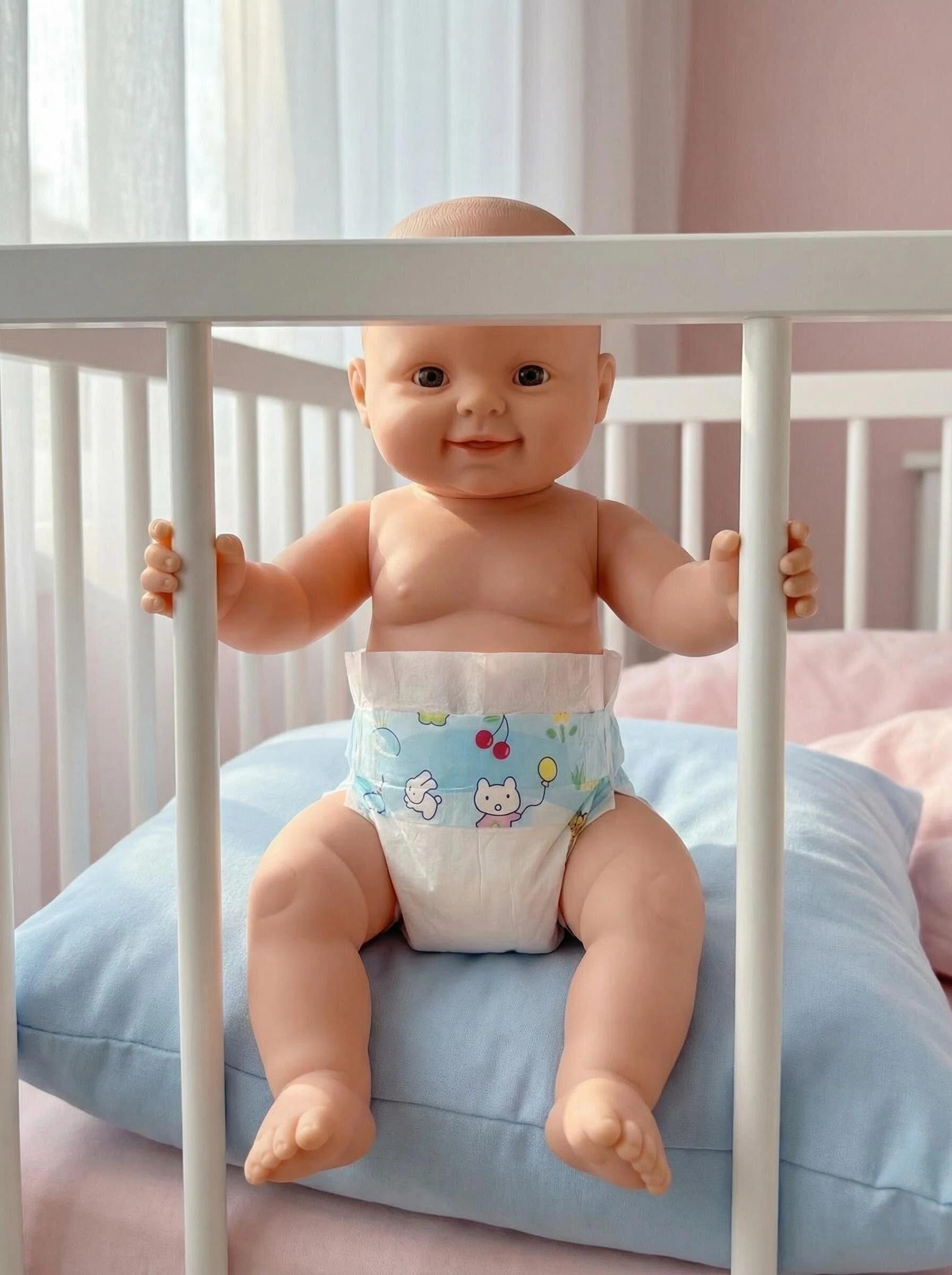 Reborn Baby Dolls Diapers for 17-24 inch Newborn Reusable 6-Piece Pack Fit