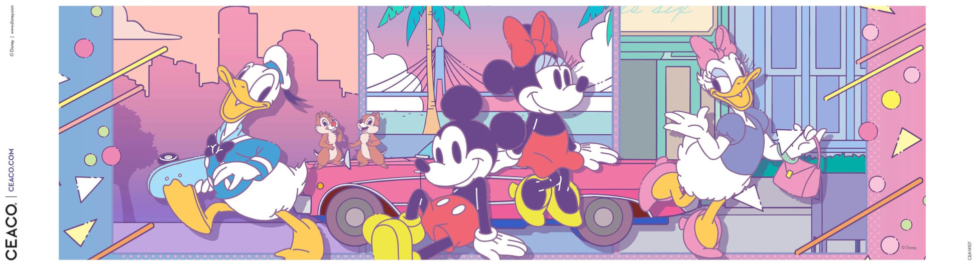 Ceaco - Panoramic Series - Disney - Pastel - 750 Piece Puzzle - Challenging Puzzle Perfect for Game Nights - Finished Size is 38.25 x 11.25
