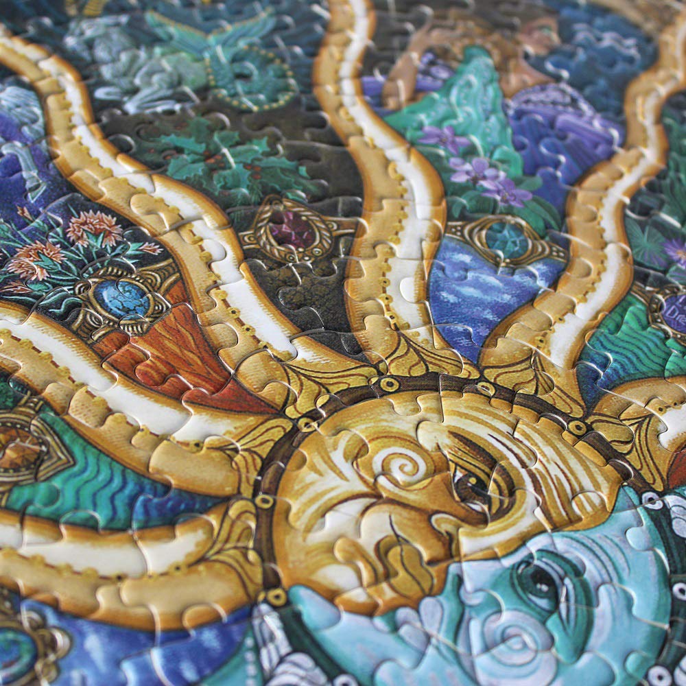 Zodiac Puzzle for Adults 500 Piece Round Constellation Astrology Puzzles