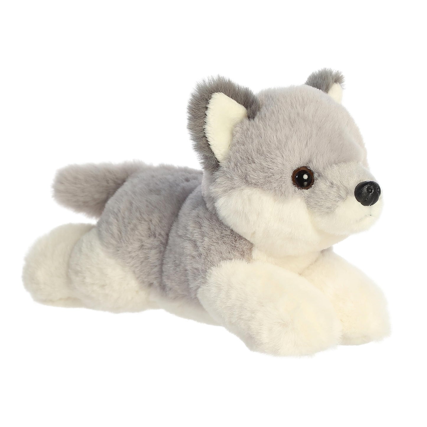 Aurora® Adorable Mini Flopsie™ Wolf Pup Stuffed Animal - Mini Companions Ready for Playful Adventures - for Kids All Ages, Toddlers, Adults,
