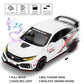 WAKAKAC Diecast Car 1/32 for Type-R Model Car Pull Back Toy Car with Light and Sound Model Vehicles for Boys Girls Gift(White)