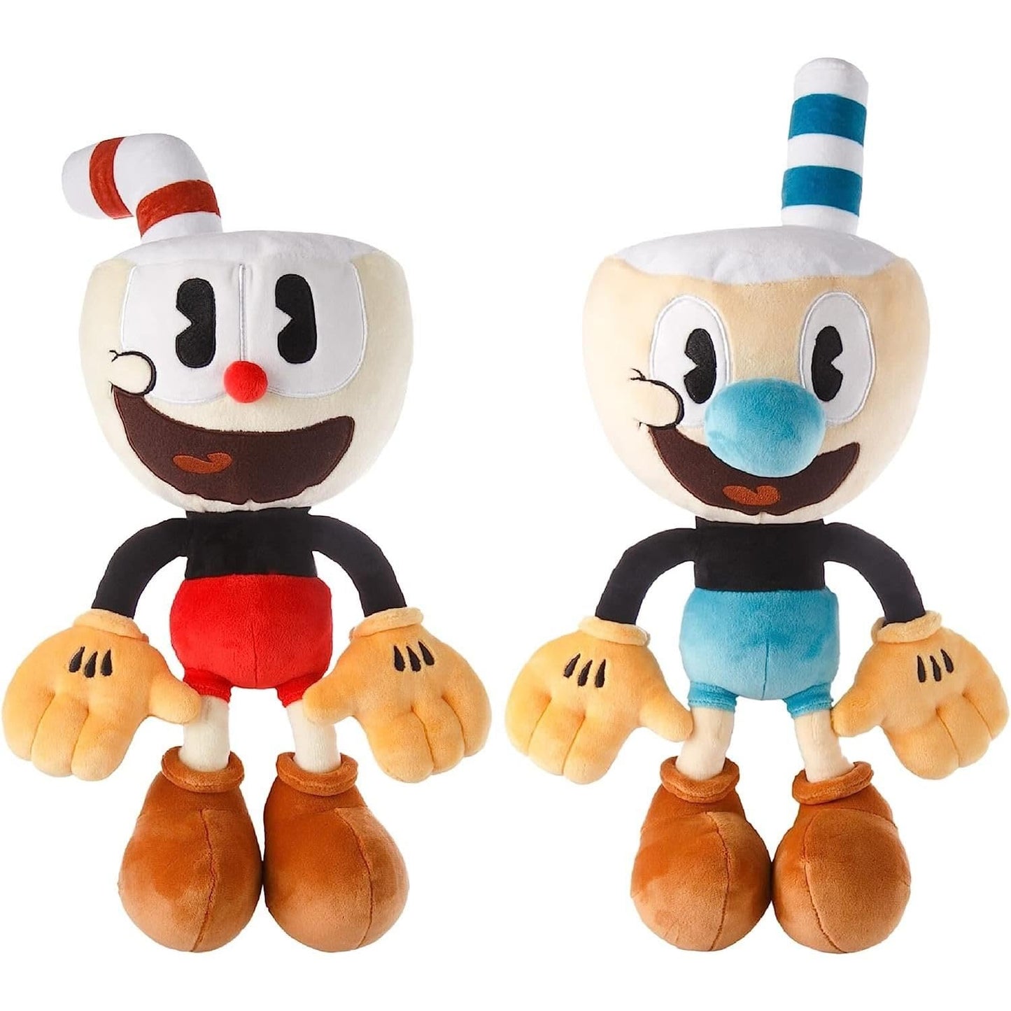 15-Inch Cuphead & Mugman Bundle - Plush Toy - Soft and Huggable Stuffed Doll of The Popular Video Game Character for Kids and Fans of All Ages