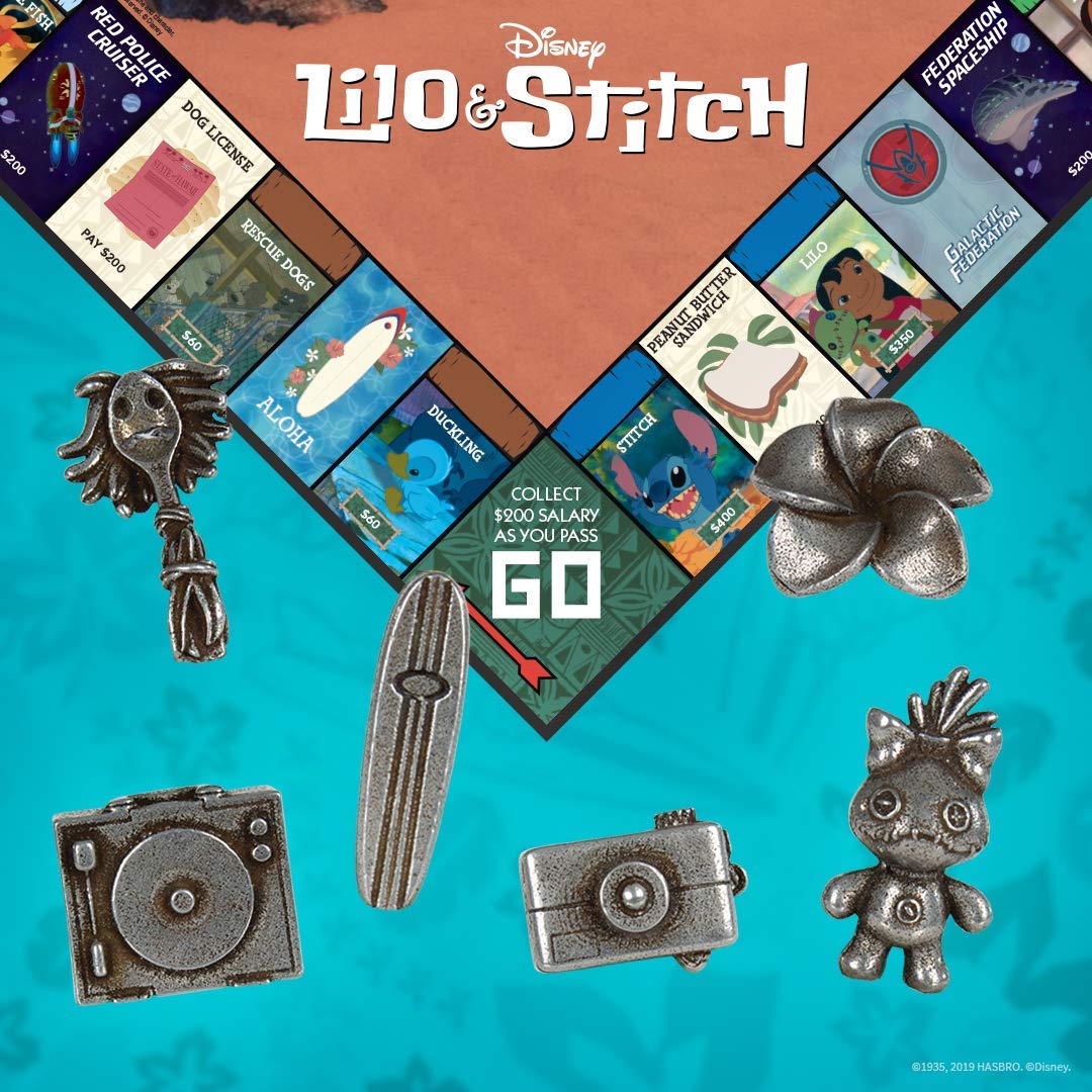 Monopoly: Disney Lilo & Stitch | Buy, Sell, Trade Characters from Disney’s Animated Film | Classic Monopoly Game | Officially-Licensed Lilo and Stitch