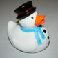 Waddlers Christmas Snowman Rubber Duck Handheld Size, Rubber Ducks Family, Designed and Made for Christmas Snowman Themed Toy Duck, Christmas Stocking
