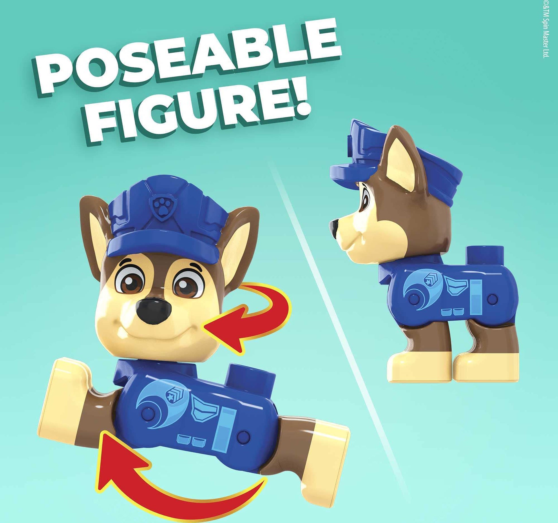MEGA BLOKS PAW Patrol Toddler Building Blocks Toy Car, Chase's City Police Cruiser with 31 Pieces, 1 Figure, Gift Ideas for Kids Age 3+ Years