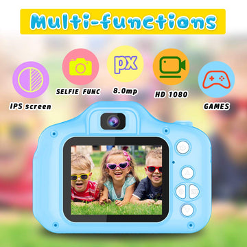 Seckton Upgrade Kids Selfie Camera, Christmas Birthday Gifts for Boys Age 3-9, HD Digital Video Cameras for Toddler, Portable Toy for 3 4 5 6 7 8 Year