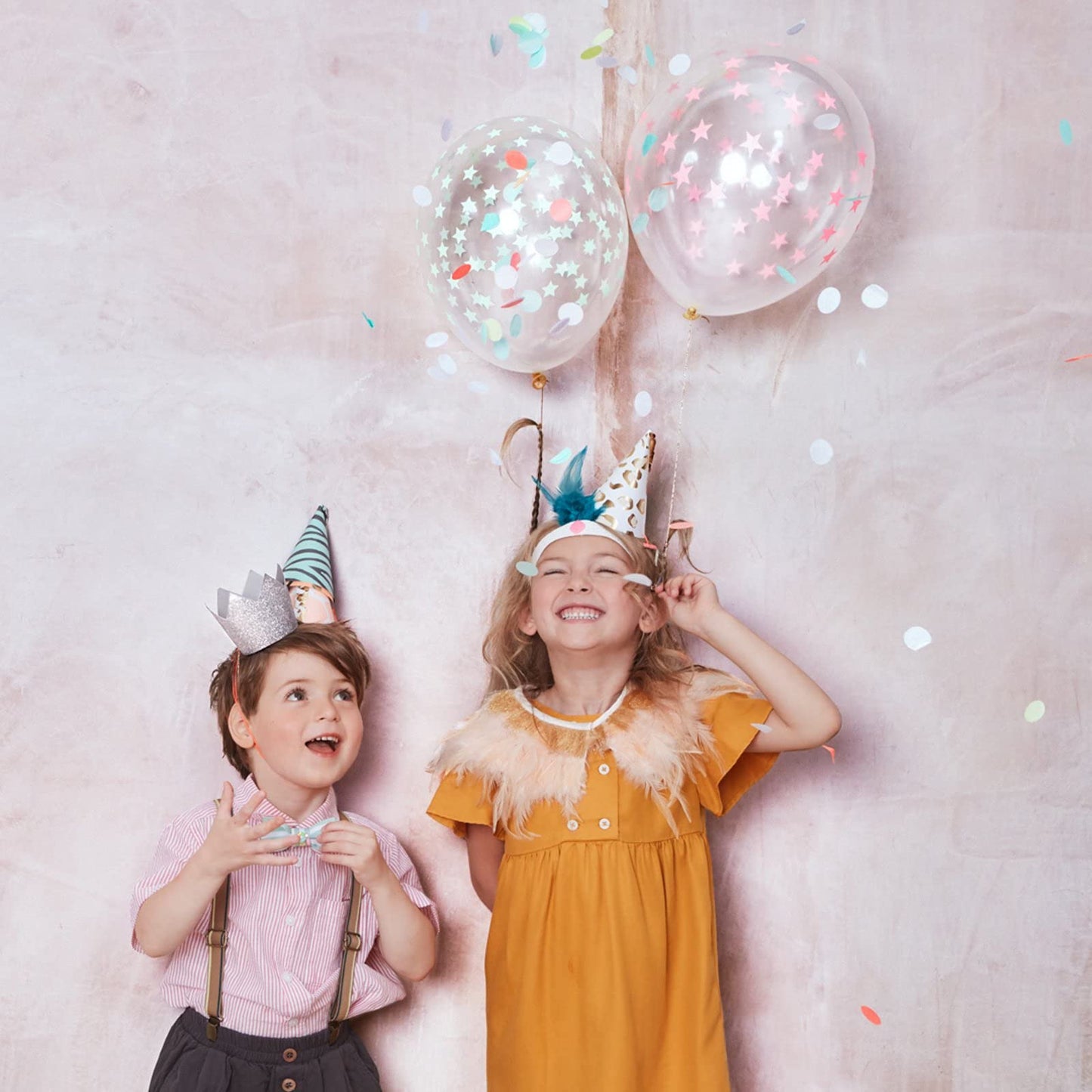 Meri Meri Birthday Party Hats, Pack of 8 Bright and Colorful Cone Birthday Hats for Kids & Adults, Cone Party Hats