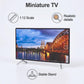 1/12 Dollhouse TV 1/6 Scale Miniature Television Tiny Doll House Furniture Accessories Television (Large)
