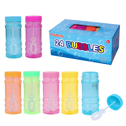 Bubbles 24 Pack Party Favor for Kids Bulk Bubble Solution Blowing Wand 2 Dozen Party Supplies Outdoor Toys Wedding Party Christmas Celebration