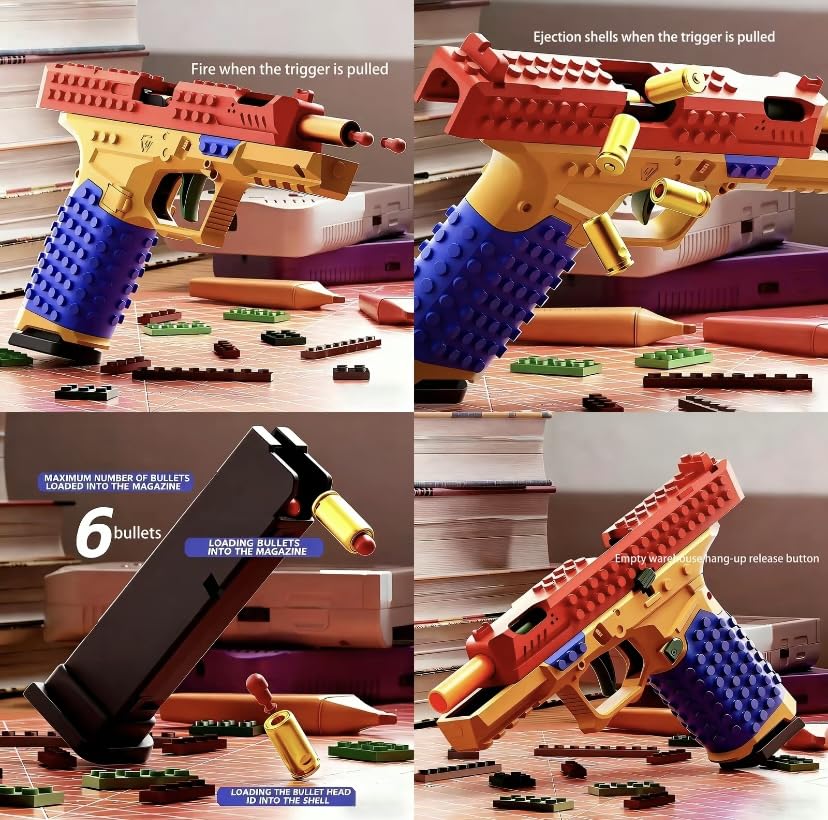 CBLITTLE Tactical DIY Building Block Handle Set Toy Gun - Multiplayer Strategy Collaboration Toy for Outdoor Team Activities - for Ages 15+