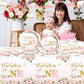 Pink Girls Our Little Pumpkin is Turning Tableware