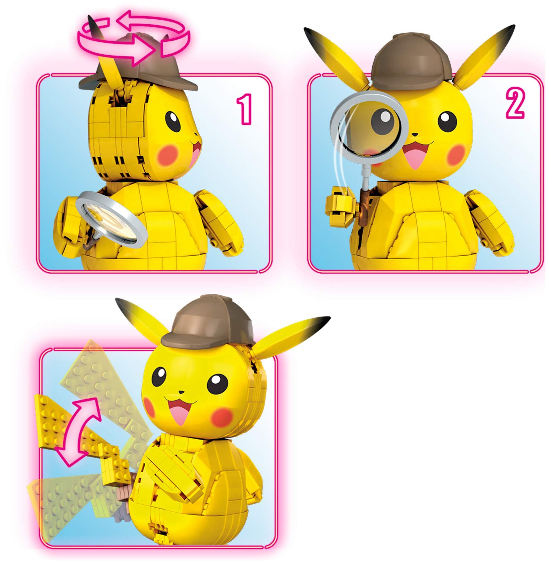 Mega Construx Pokemon Detective Pikachu Detective Pikachu Construction Set with Character Figures, Building Toys for Kids (271 Pieces)