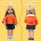 Rakki Dolli Doll Clothes Set Fashion 4 Pieces Includes Warm Hooded Coat, T-Shirt, Jeans Skirt & Underpants, Handmade Party Dress Casual Wear Fits 18