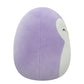 Squishmallows Original 7.5-Inch - Elle The Purple Penguin with Closed Eyes and White Belly