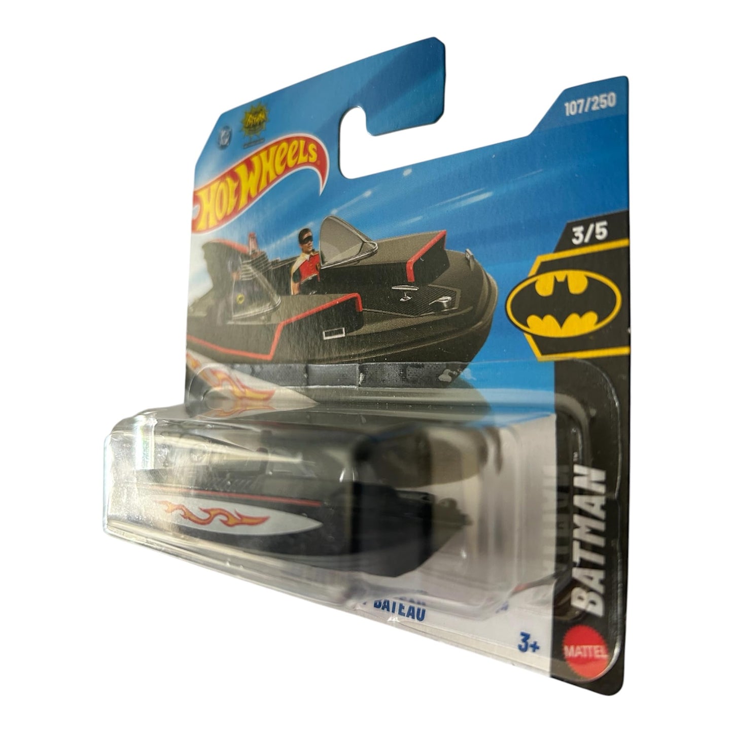 Hot Wheels 1966 Bat Boat [Black] Batman 3/5, 107/250, 1:64 Scale Diecast Toy Vehicle