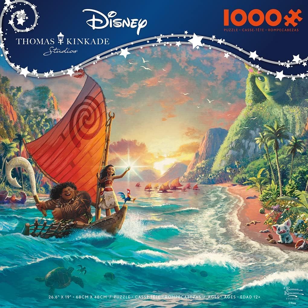 Ceaco - Thomas Kinkade Disney - Moana - 1000 Piece Jigsaw Puzzle for Adults