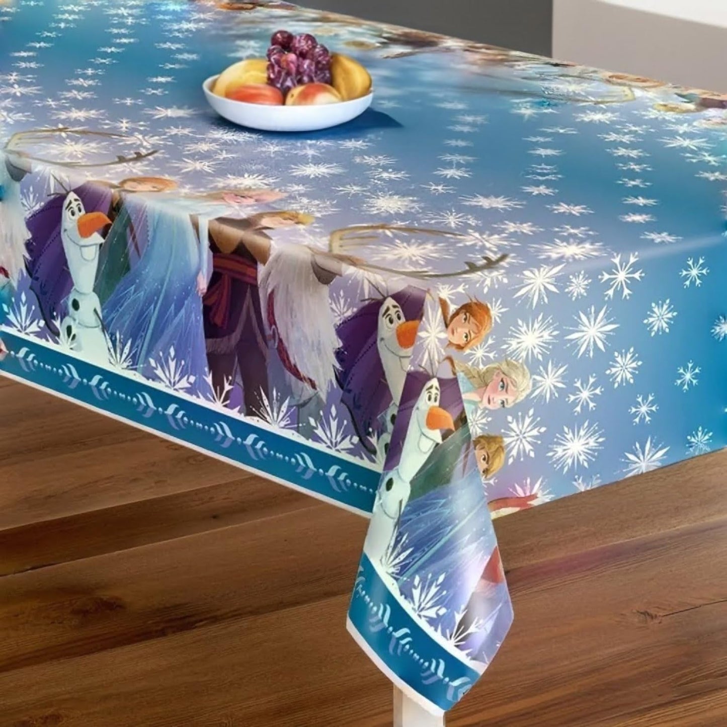 Disney Frozen 2 Rectangular Plastic Table Cover - 54" x 84" (1 Pc.) - Stunning Rectangular Plastic Table Cover, Featuring Elsa & Anna