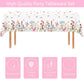 2 Pcs Wildflower Tablecloth Spring Summer Floral Table Cover for Butterfly Wildflowers Theme Picnic Dining Holiday Weeding Baby Shower Birthday Tea