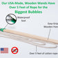 Bubbleventi Giant Bubble Wands | 3-Pack of Wooden Wands | Made in USA | Perfect for Kids | Use at Birthdays and for STEM/Family Fun