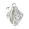 Dr. Brown's Lovey Blanket with Teether Ring and HappyPaci 100% Silicone One-Piece Pacifier, Soothing Security Blanket Set for Baby, Gray Stripes, 0m+