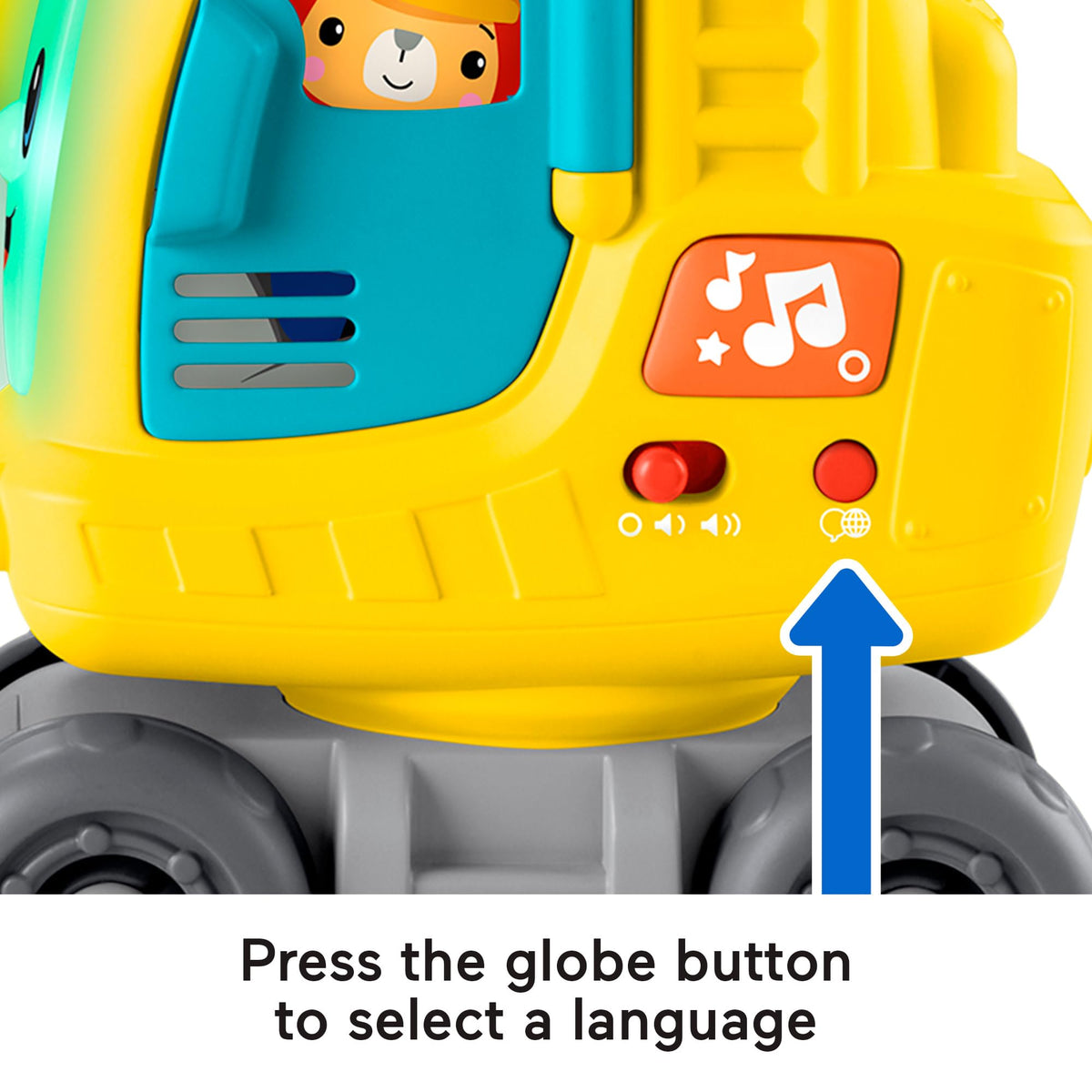 Fisher-Price Baby & Toddler Learning Toy Count & Stack Crane with Blocks, Lights, Music & Sounds for Infants Ages 9+ Months, English, UK + French +