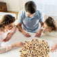 LSCQYYCC-200Pcs Magnetic Wooden Letter Bricks, Craft Letters - DIY Wooden Gift Decoration - Making Letter Coasters and Cross Games DIY Wood Gift