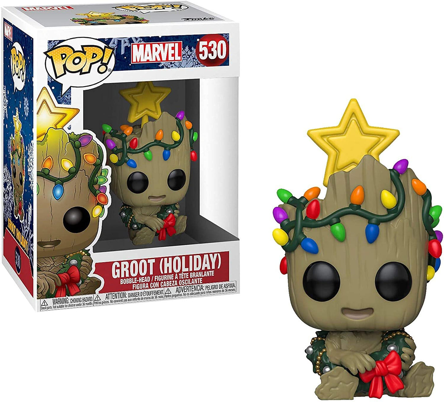 Funko Pop! Marvel: Holiday - Groot with Wreath, Multicolor