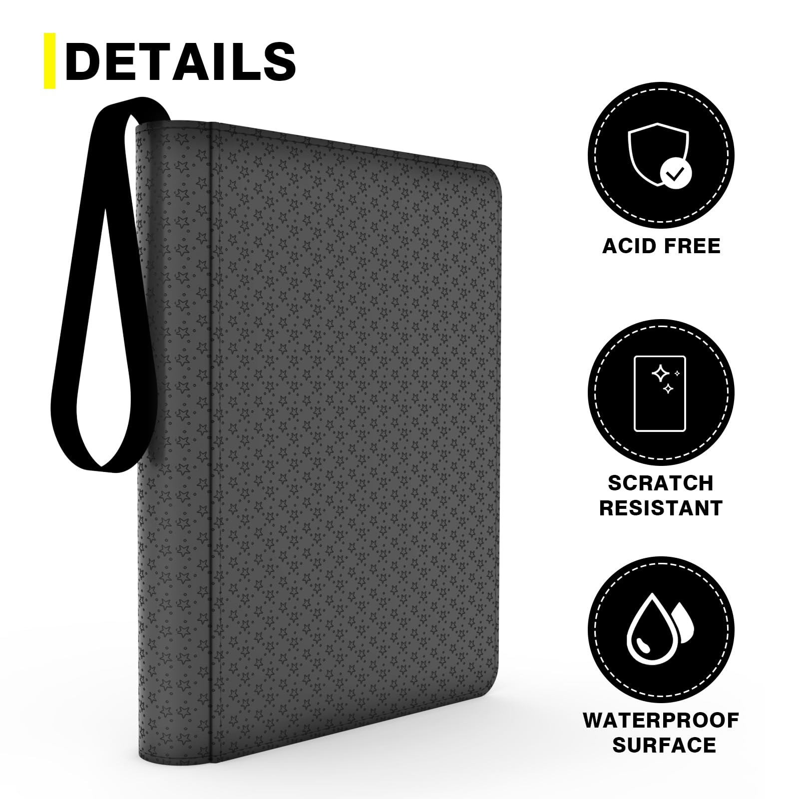 9-Pocket Card Binder - Holds 432 Cards, Premium Zippered Card Album Folder, 24 Side Loading Pages, Compatible with Penny Sleeves for Basketball