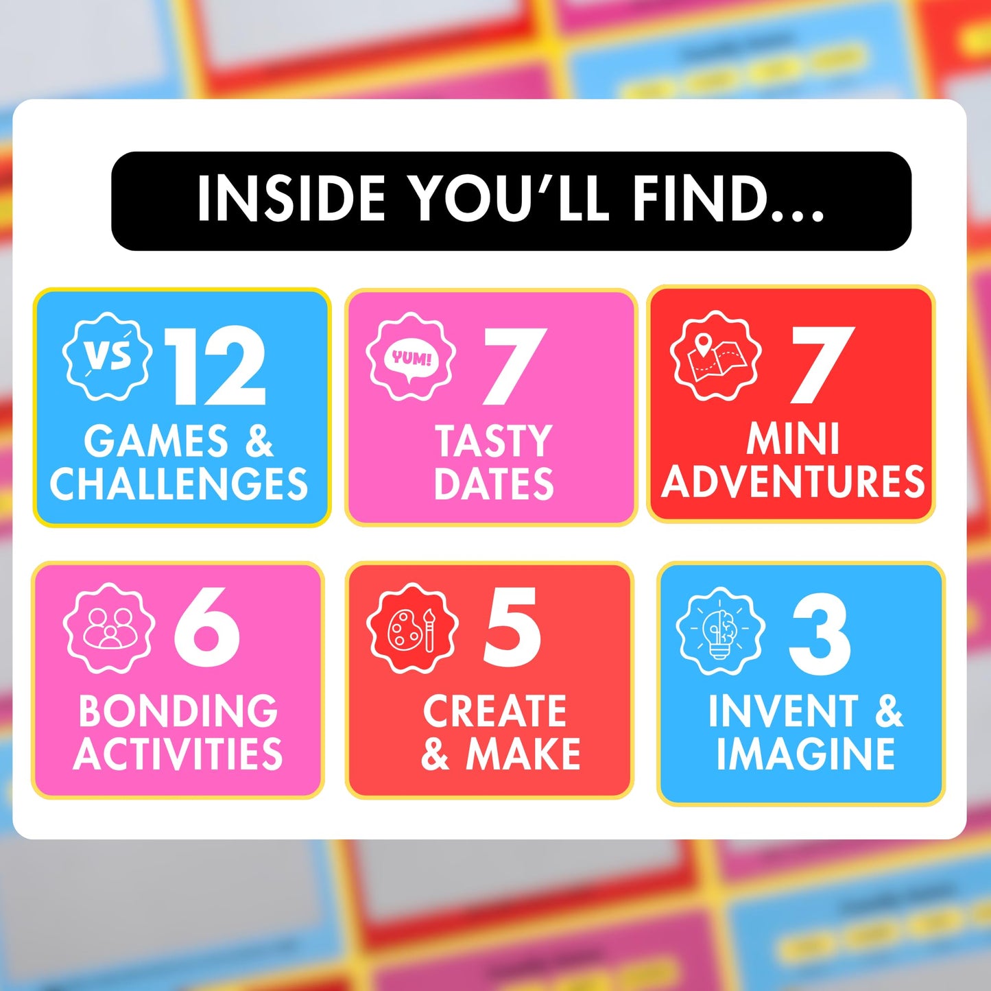 Happy Duo Family Dates 40 Scratch Off Cards - Summer Activities for Kids & Tween from Kids - Family Games for All Ages