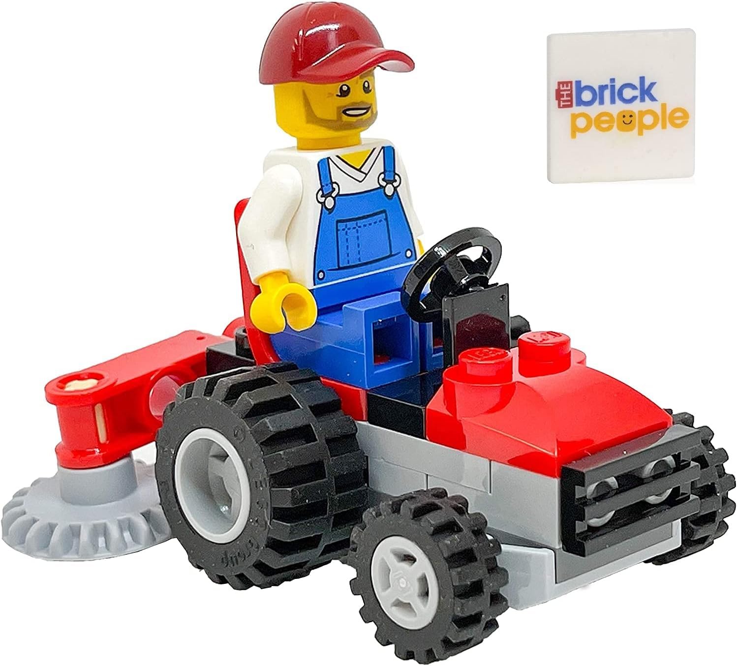LEGO City Gardener Minifigure on Lawn Tractor - Landscaper, Blue, 1 Piece, 6+ Years