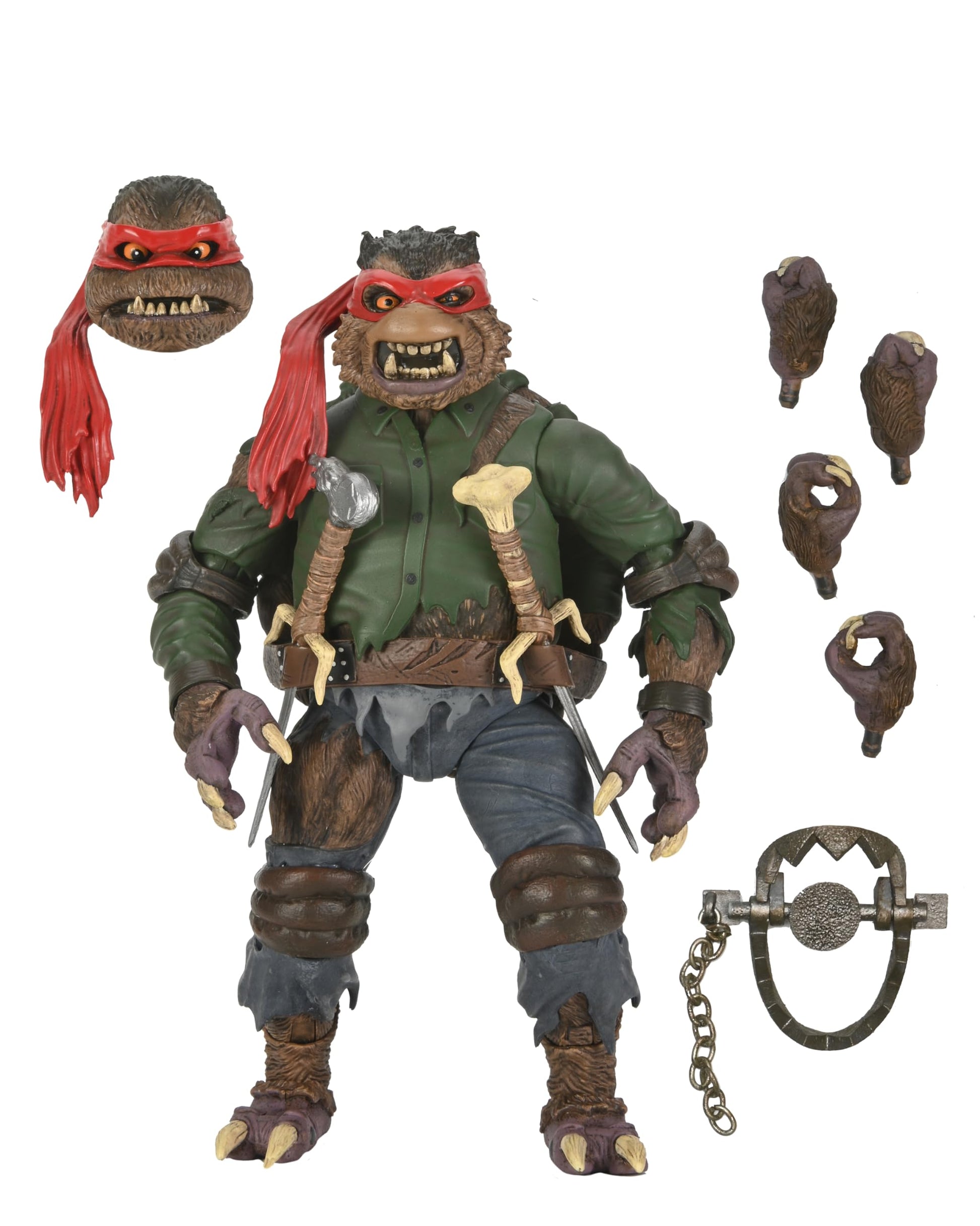 NECA Universal Monsters/Teenage Mutant Ninja Turtles Raphael as The Wolfman 7" Scale Action Figure