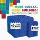 Big Blocks for Kids Ages 4-8 - Indoor & Outdoor Blocks Kids Games - Blue Large Building Blocks - 48 pc