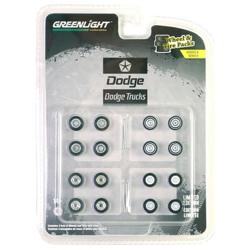 Greenlight Collectibles 1/64 Auto Body Shop First Generation Dodge Ram Wheel Tire Packs Series 8 16190-A