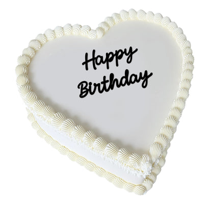 Happy Birthday Cake Topper, Black Acrylic Script Birthday Cake Decoration for Birthday Party, Cake Decor for Women Girls Dessert Table (happy