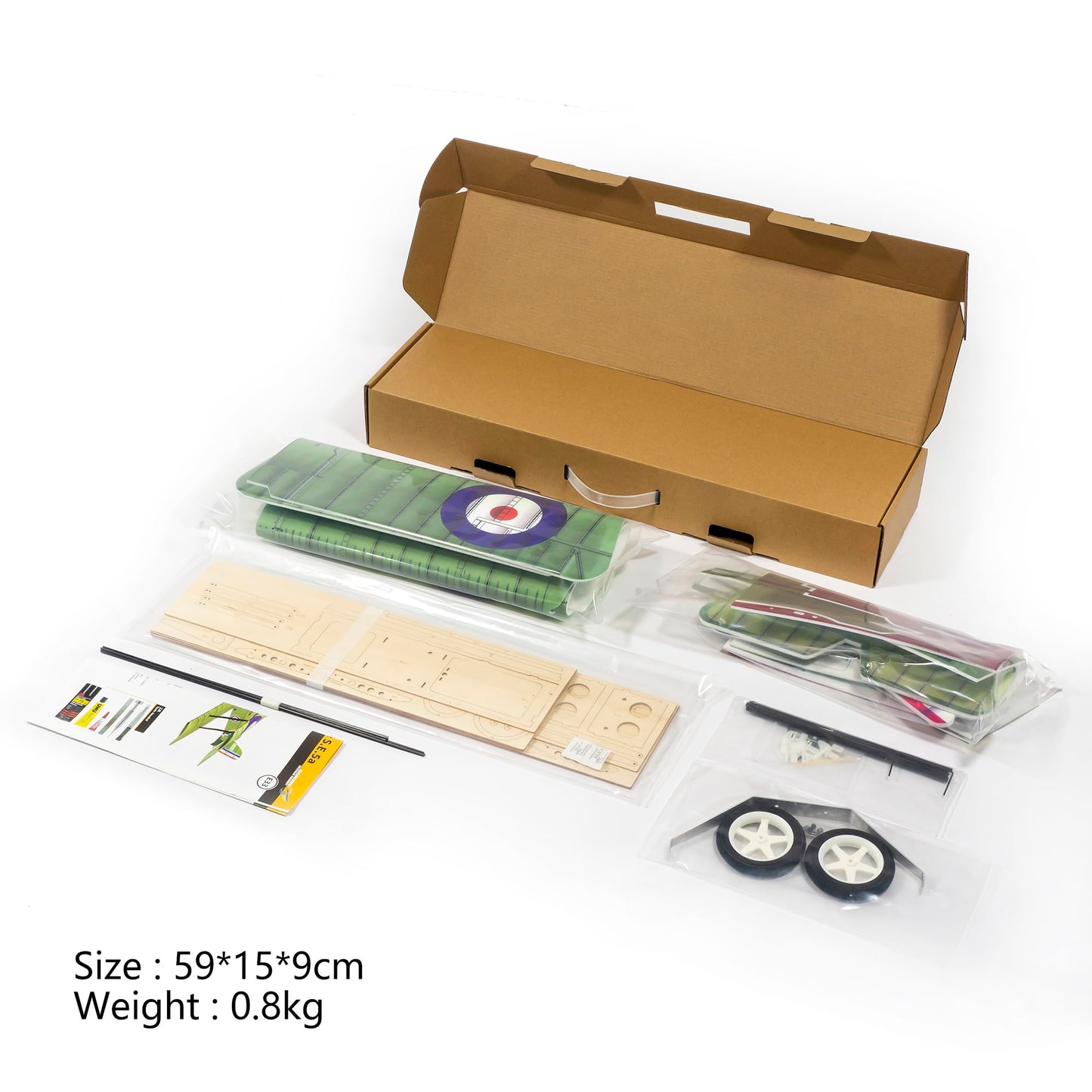 Dancing Wings Hobby Radio Control Airplane 800mm PP Foam Biplane S.E.5a Need to Build for Adults (E3301)