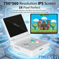 Miyoo Mini Flip Handheld Game Console 2.8-inch 750*560 IPS Screen 2500mAh Miyoo-mini Flip Clamshell Retro Games Consoles OnionOS-64GB Black
