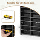 Arkiya Toy Car Storage Display Case, 72 Slots Model Car Display Shelf for 1/64 Scale Toy Cars, Wall Mount Organizer Rack for Diecast Models (Black)