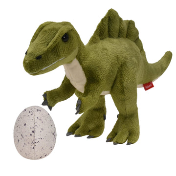 Wilomis Baby Dinosaur Stuffed Animal - Stuffed Dino Green Dinosaur Plush Toy, Small Spinosaurus with Egg Soft Stuffed Dinosaurs for Boys 3-5 Kids