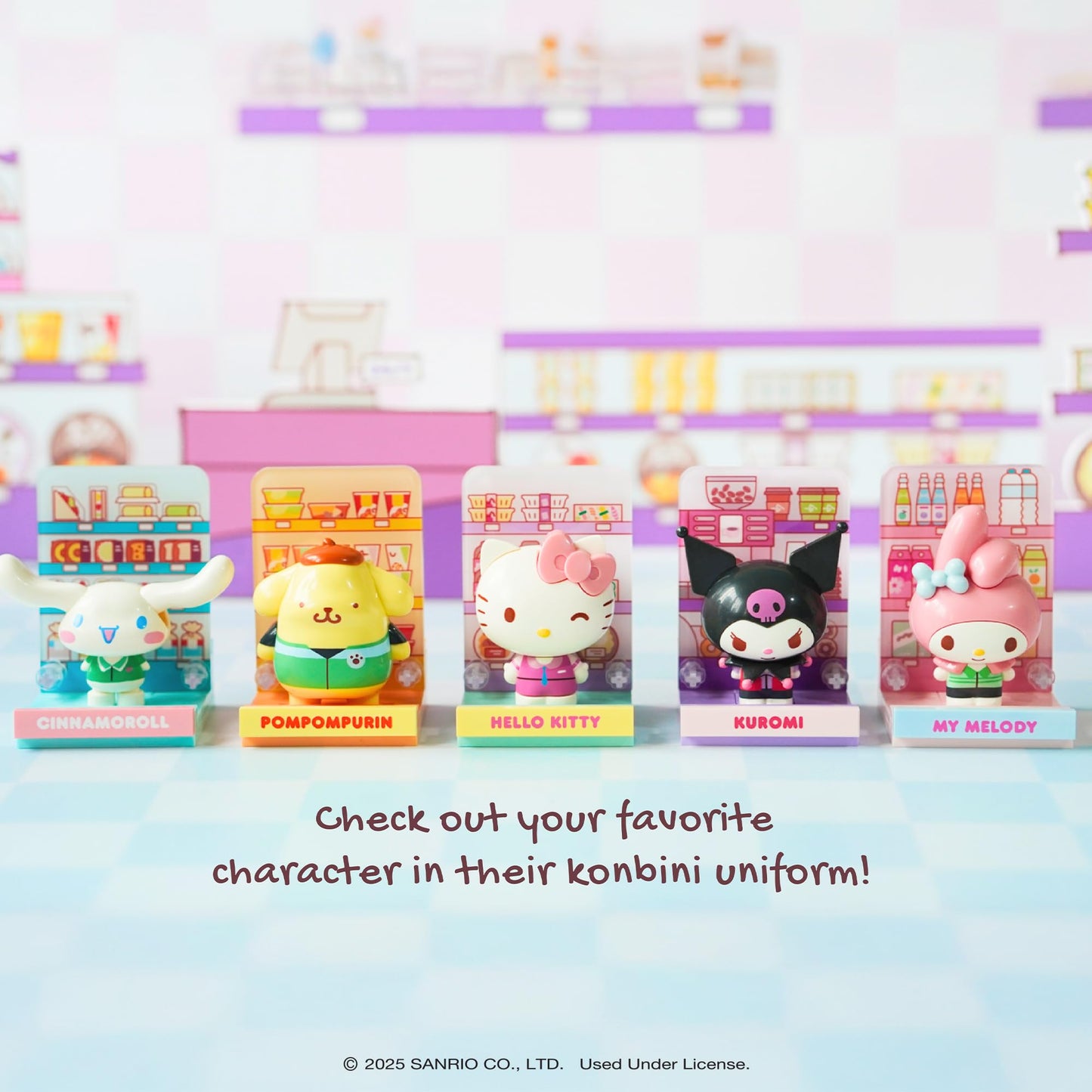 Hamee Sanrio Hello Kitty and Friends 'Konbini' Cute Building Blocks Figure Set - [Birthday Gift, Party Favor, Gift Basket Filler, Stress Relief