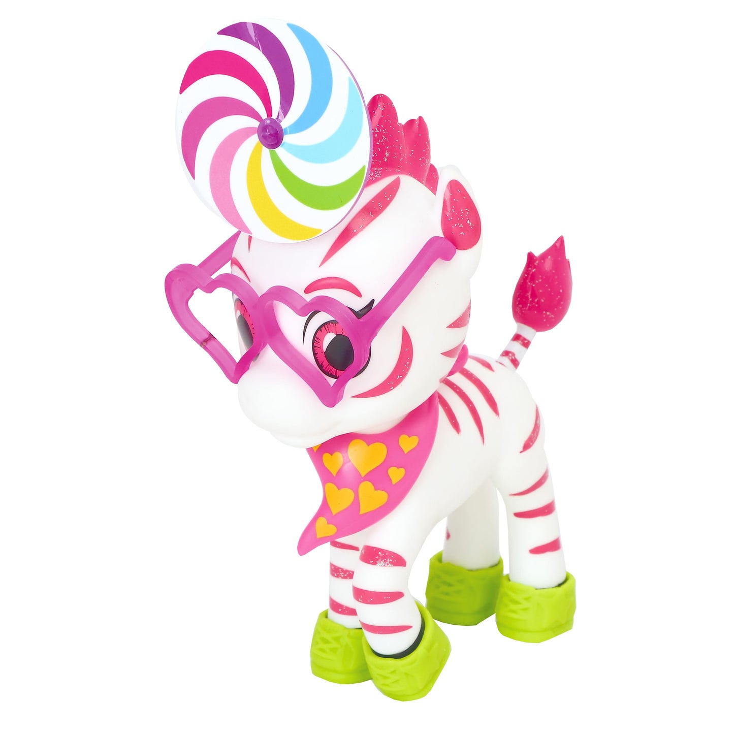 Zoonicorn Aliel Dress-Up Pink, 5in Interactive Figure with Green Shoes