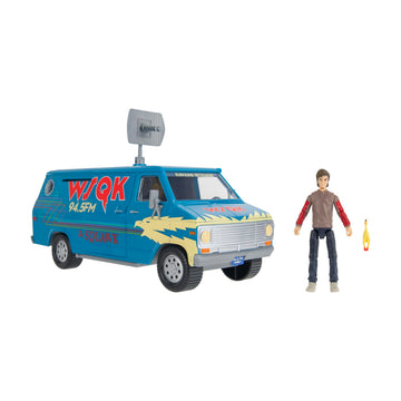 Jazwares Stranger Things WSQK Van Playset - 8-Inch Vehicle Plus 4-Inch Figure