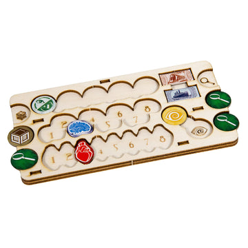 The Broken Token Eldritch Player Board - Wood Player Boards Compatible with the Eldritch Horror (Pack of 4)