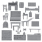 BMC Classic Marx Military Base Camp - 44pc Plastic Army Men Playset Accessories