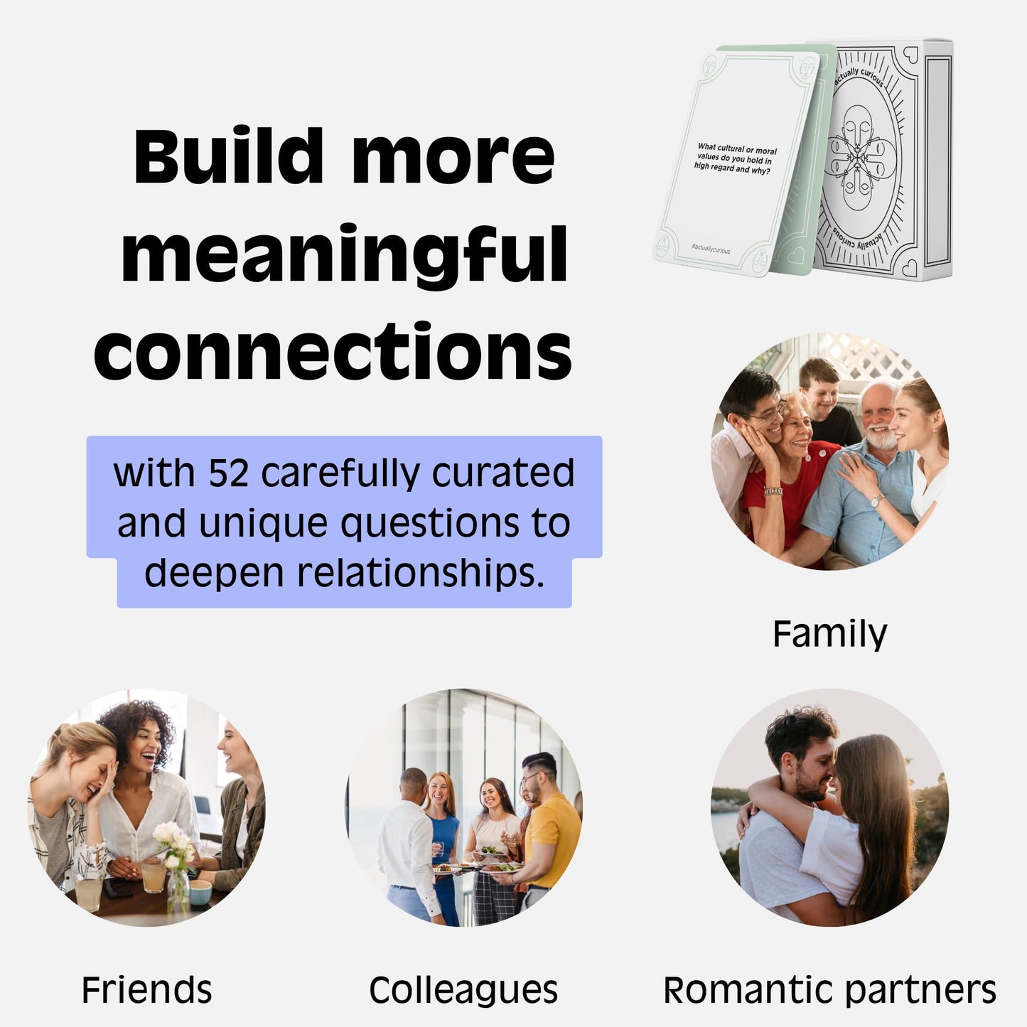 Actually Curious The Original Curiosity Edition - Team Building Games for Work, Activities for Teens, Family Game Night, Conversations with Friends