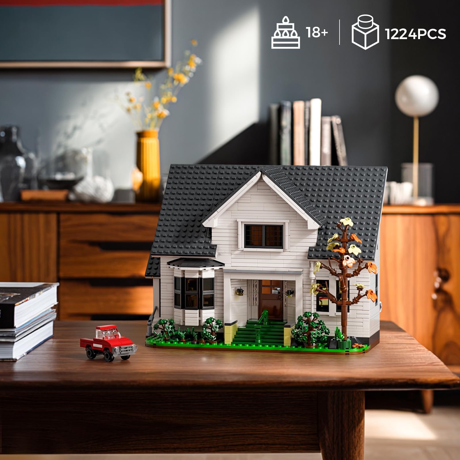 Bella House Building Block Set Romance Film Architecture Fans Kit Compatible with Lego, Creative Collectible Gift for Adult 18+ Valentine Halloween