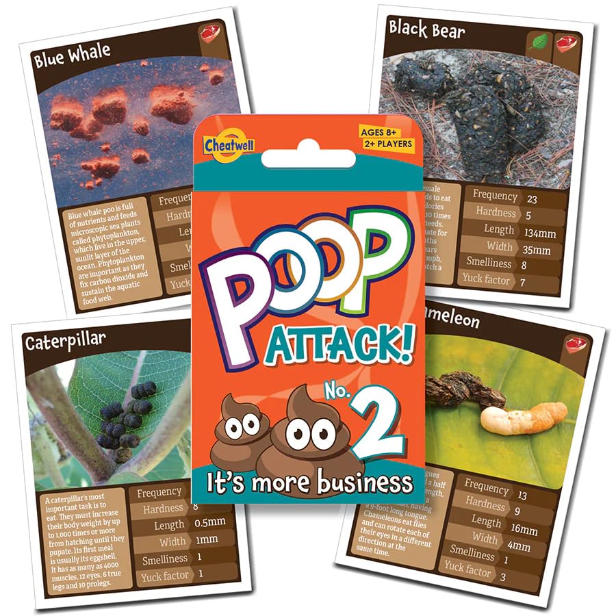 Outset Media Poop Attack 2 - The Game that Takes an unprecedented Look at The Wonders of The Animal World! - for 2 or More Players Ages 8 and up